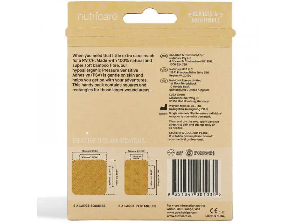 Náplasti Nutricare vyrobené z BIO bambusových vláken, hypoalergenní, ideální na citlivou pokožku a drobné poranění.