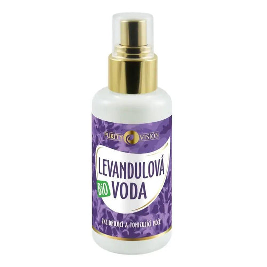 Levandulová bio voda Purity Vision 100 ml, zklidnění pleti, přírodní péče pro citlivou pleť.