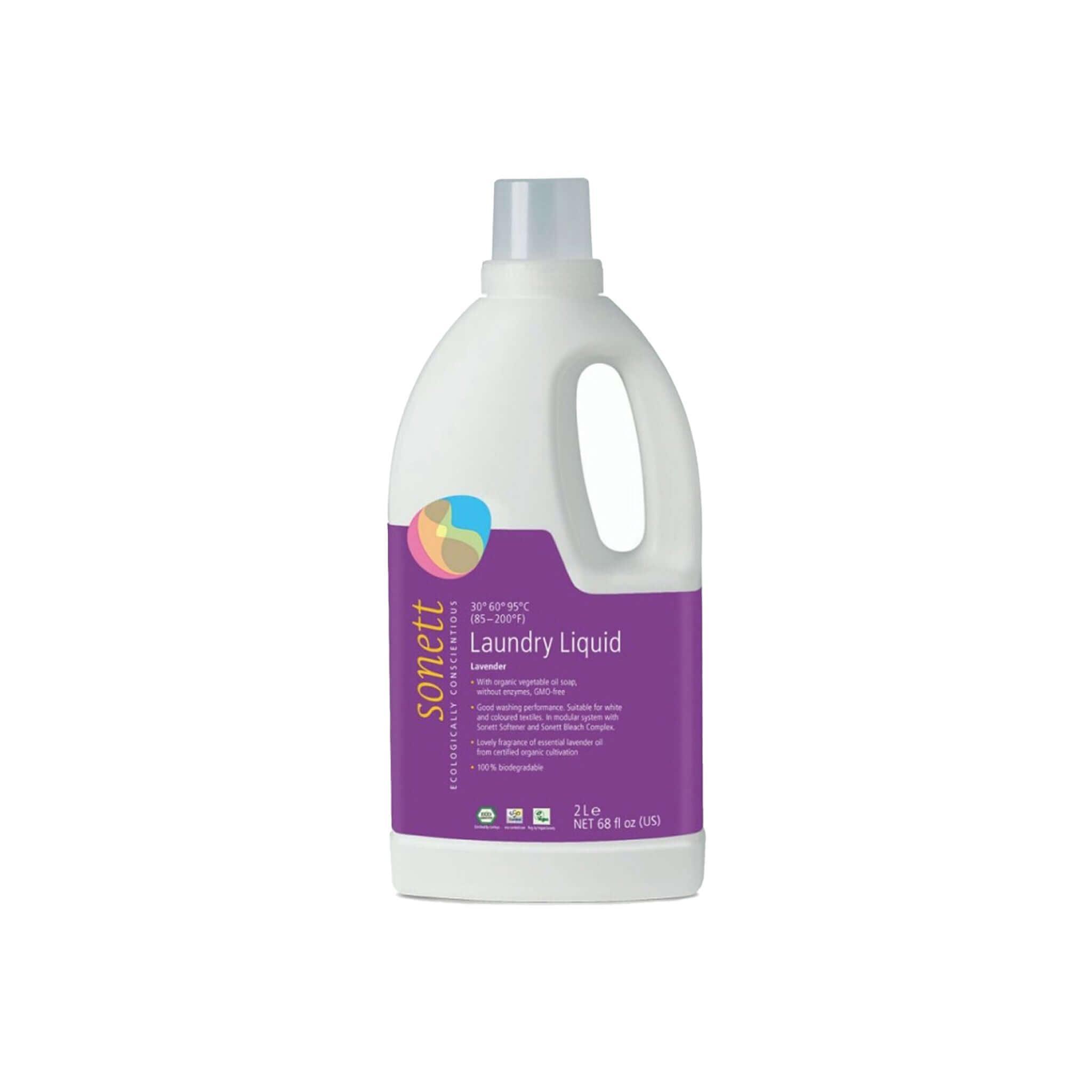 Sonett prací gel na bílé a barevné prádlo s vůní levandule, 2 l, non toxic a efektivní pro všechny tkaniny.