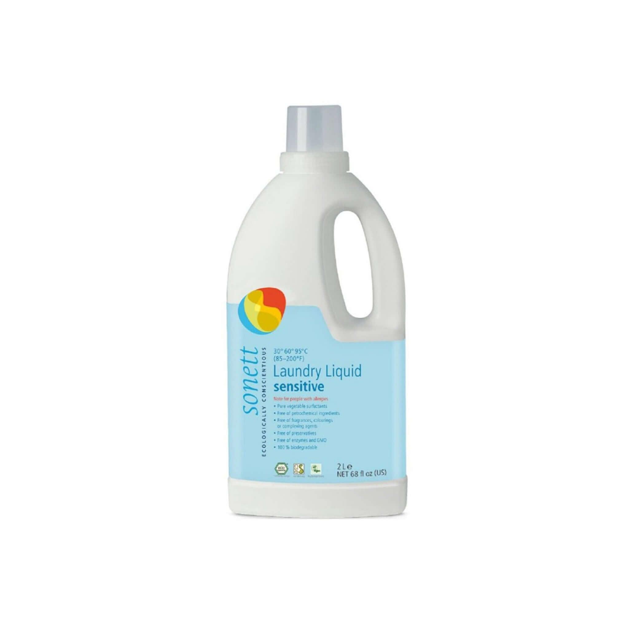 Sonett Sensitive prací gel pro citlivou pokožku a alergiky, 2 l, ekologické a šetrné praní.