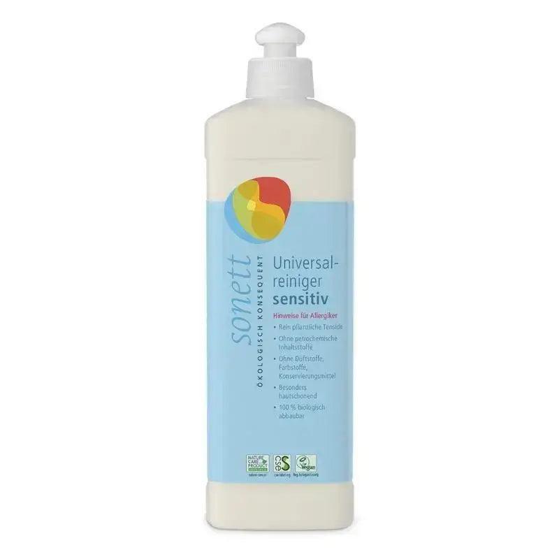 Sonett Sensitive univerzální čistič 500 ml, ideální pro citlivou pokožku a alergiky, bez parfumace a konzervantů.