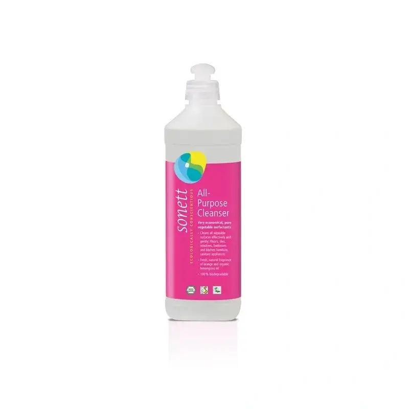 Sonett univerzální čistič 500 ml s vůní pomeranče a citronové trávy, šetrný k pokožce a ekonomický.