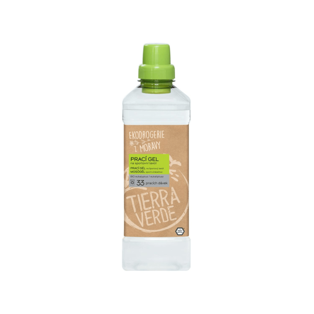 Tierra Verde Prací gel na praní sportovního textilu s bio eukalyptem, 33 dávek, ekologický a koncentrovaný.
