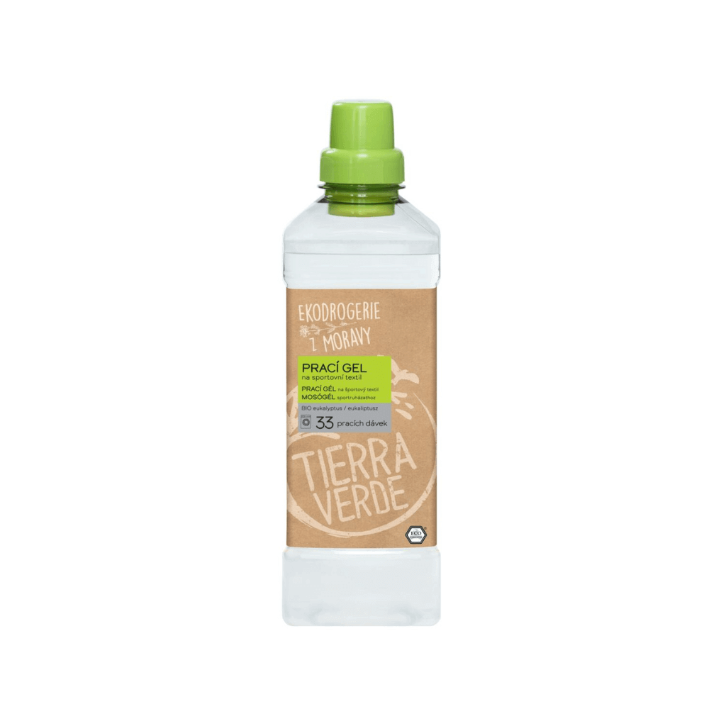 Tierra Verde Prací gel na praní sportovního textilu s bio eukalyptem, 33 dávek, ekologický a koncentrovaný.