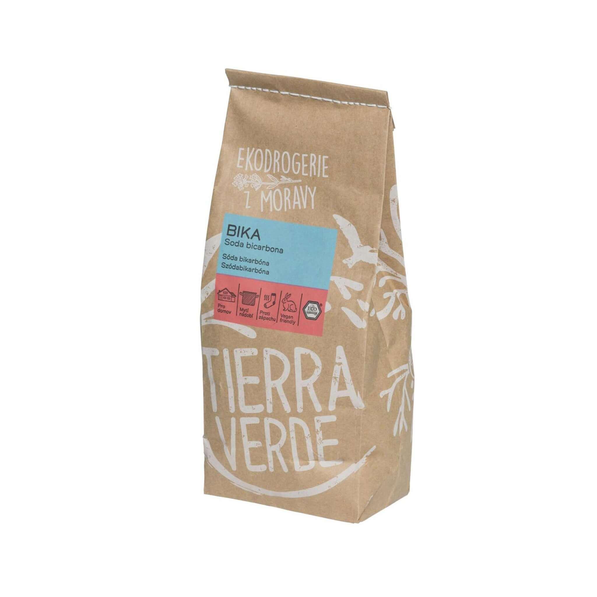 Tierra Verde Soda bikarbona v ekologickém balení, univerzální čistící prostředek a pohlcovač pachů.