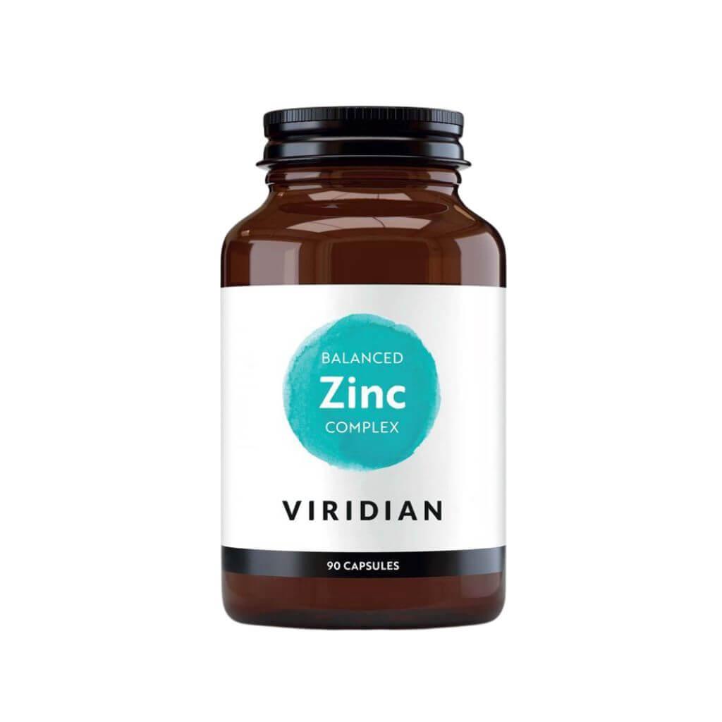 Viridian Balanced Zinc Complex - 90 kapslí, podpora zdraví a imunity se zinkem, mědí a vitamínem A.