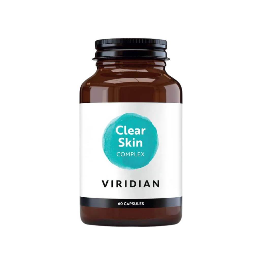 Viridian Clear Skin Complex - 60 kapslí pro zdravou pleť a podporu mikrobiomu.